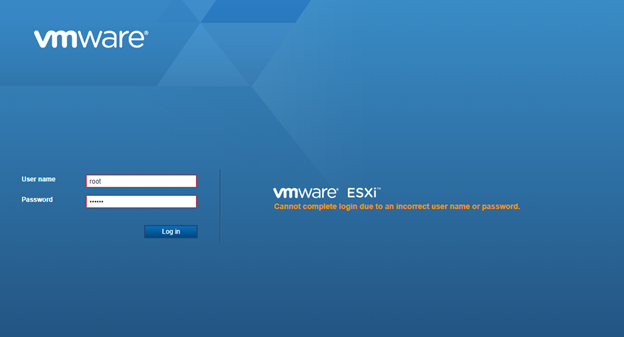 ESXi Screenshot